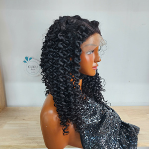 Perruque à fermeture en dentelle en cheveux humains, qualité vierge, vietnamienne, bouclée crépue, 18 pouces, densité 180%-250%, Gugu Hair - Product Image 4