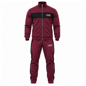 Conjunto Deportivo para Hombre al por Mayor, Chaqueta Deportiva con Bloques de Color y Cierre Completo, Pantalones Ajustados a Juego, Ropa para Correr, Entrenamiento y Gimnasio, Logotipo Personalizado - Product Image 1
