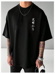 Oversized T-Shirt Short Sleeve O-Neck OEM Bulk Floral Graphic T-Shirts High Definition <b>Back</b> Printing <b>Drop</b>-Ship Men Summer Top - Product Image 1