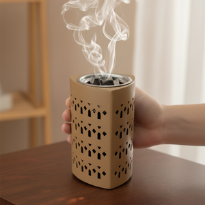 Quemador de Incienso de Metal de Alta Calidad con Diseño Árabe y Soporte para Incienso con Tallado Decorativo, Accesorio de Fragancia para el Hogar de Lujo - Product Image 5