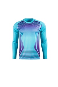 Goalkeeper Long Sleeve Rash Guard Black Red Print Full Sleeve <b>Men's</b> Quick Dry <b>Compression</b> <b>Shirt</b> Adult Sports Top - Product Image 5