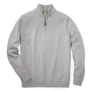 Pull à capuche en cachemire pour homme avec fermeture éclair 1/4, anti-plis, respirant, décoration vintage, pour l'hiver, vente en gros - Product Image 2