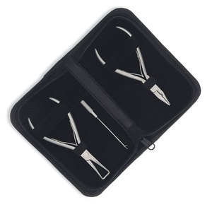 Wholesale Hair Extension <b>Plier</b> 2 Pcs Kit Stainless Steel Tape In Hair Extension <b>Plier</b> Removal <b>Pliers</b> <b>Set</b> with Zipper Pouch - Product Image 5