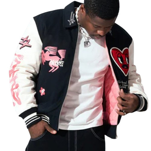 Wholesale Oversized <b>Yellow</b> Front Custom Logo Windproof Embroidered Motorcycle Jacket Men Autumn - Product Image 3