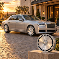 Jantes forgées Aero Disc 15 Vents en aluminium brossé multi-rayons 18-22 pouces 5x112 5x120 5x114.3 6061-T6 pour Mitsubishi