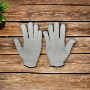 Protection des mains blanches de haute qualité chaud hiver texturé coton gants non enduits usage général 40g 12 paires poly-sac extérieur - Product Image 3