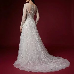 Robe de soirée longue en cristal perlé de qualité supérieure, sur mesure, fabricant, approvisionnement en gros - Product Image 3