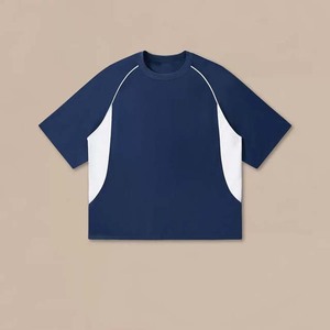 เสื้อยืดผู้ชายสีเทา แขนสั้น แห้งเร็ว สปอร์ต ทรงปกติ คอกลม ผ้าเจอร์ซีย์ พิมพ์ลายโลโก้ด้านหน้า - Product Image 3