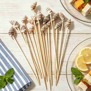 Palillos de concha marina para cócteles y aperitivos, accesorios de bar hechos a mano. - Product Image 6