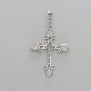 Pendentif en argent sterling 925 avec pierre de lune, serti dans un cadre rectangulaire, minimaliste, à porter tous les jours, bijoux unisexe - Product Image 2