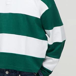 Polo de rugby à manches longues pour homme de haute qualité, rayures cousues, logo brodé personnalisé, polo de rugby à manches longues - Product Image 3