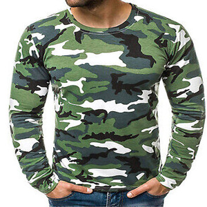 Camiseta Deportiva de Manga Larga para Hombre, Corte Regular, Tejido de Poliéster Sólido, Cuello Redondo, Impresión Digital, Transpirable, Secado Rápido, Ecológica - Product Image 1