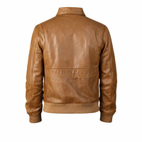 Veste bomber vintage en cuir véritable SAAR INDUSTRIES unisexe |   Vêtements d'hiver classiques décontractés, imperméables, respirants et coupe-vent