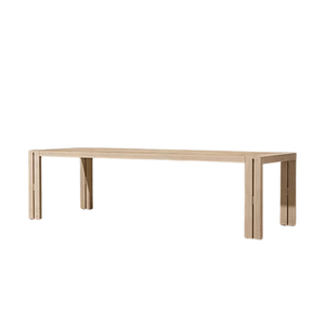 Mesa de Comedor Exterior Moderna y Minimalista, Mesa de Jardín Rectangular Grande de Teca Sólida de Primera Calidad, Resistente a la Intemperie, Duradera, para Uso en Hoteles - Product Image 3