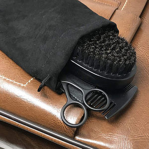 Kit de soin et de toilettage de la barbe, brosse à barbe, peignes en bois et brosse, ciseaux à moustache, coffret cadeau pour hommes - Product Image 6