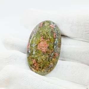 Cabujón ovalado de unakita natural pulido, piedra preciosa suelta para la fabricación de joyas, suministro al por mayor. - Product Image 5
