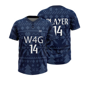 Jersey de Softbol Personalizado Transpirable de 2 Botones, Jersey de Béisbol Sublimado - Product Image 1