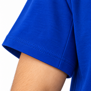 Camiseta de Hombros Caídos, Transpirable, Cuello Redondo, Manga Corta, Jersey de Poliéster/Algodón, Detalle de Estampado con Pedrería, Corte Holgado, Estilo Urbano Informal - Product Image 4