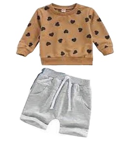 ชุดเสื้อผ้าเด็กผู้ชายลายดอกไม้ลำลองสไตล์ฤดูร้อน - Product Image 2