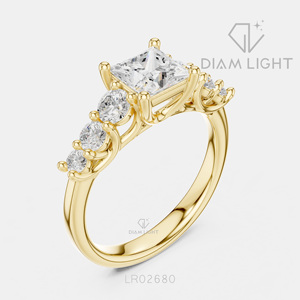 Bague de mariage en or blanc 14 carats avec diamant de laboratoire de 1,02 carat taille princesse, certifiée IGI, bijou raffiné, cadeau idéal pour fiançailles, mariage ou anniversaire - Product Image 6