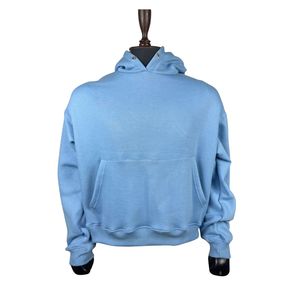Sudadera con Capucha Lisa Personalizada de Fábrica al por Mayor para Hombre, Ajuste Regular, Algodón French Terry Transpirable, Estampado de Goma en Relieve Frontal, Teñido Liso para Invierno - Product Image 2