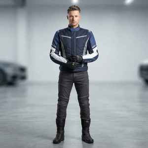 Chaqueta de Motocicleta de Cuero PU para Hombre, con Forro Extraíble para Verano e Invierno, para Motociclismo, Carreras y Senderismo - Product Image 4