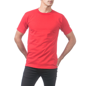 <b>Red</b> Slim Fit Crew Neck T-Shirt Maroon Round Neck <b>Tshirt</b> Men T-Shirt New Short Sleeve Tee Shirts - Product Image 1