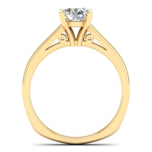 Bagues de fiançailles REYES en argent sterling 925, moissanite de laboratoire taille ronde 0,75 carat, bague à pierre unique, bijoux pour mariages et fêtes - Product Image 4