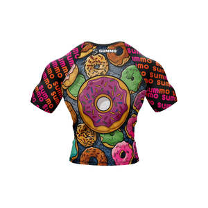 Maillots de surf imprimés en gros, unisexe, avec logo personnalisé, protection anti-UV, manches courtes, vêtements de sport pour la gym - Product Image 5