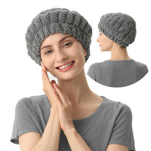 Gorro de satén negro para el cabello, color sólido, unisex, para las cuatro estaciones, estilo informal, talla adulta - Product Image 1