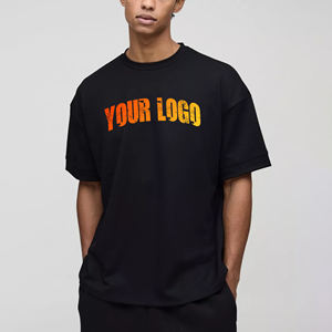 เสื้อยืดคอกลมโอเวอร์ไซส์สำหรับผู้ชาย ผ้าหนา น้ำหนักมาก สีพื้น ทรงหลวม ไหล่ตก สไตล์ฮิปฮอป เป็นมิตรกับสิ่งแวดล้อม รับสั่งทำสีตามต้องการ ขายส่ง - Product Image 4