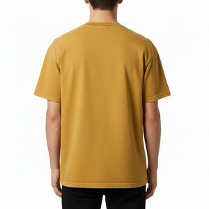 T-shirt unisexe 240g 100% coton à manches courtes, écologique, délavé à l'acide, motif logo, vêtements en gros - Product Image 3