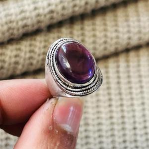 Fashionable Latest Bohemian Style Silver Plated Amethyst Brass Gemstone <b>Ring</b> <b>statement</b> Cocktail Chunky Wholesale <b>Ring</b> For Women - Product Image 6
