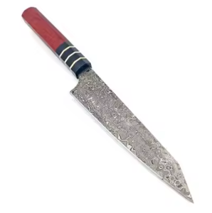 Couteau de Chef Artisanal OEM ODM LEGACY BLADES en Acier Damas Écologique avec Manche en Bois Bleu, Compatible Lave-Vaisselle, Couteau de Cuisine Japonais - Product Image 6