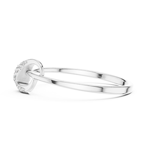 Anillo de oro macizo de 14k para mujer con diamante de corte redondo minimalista de hoja natural, ideal para regalo, compromiso, aniversario, boda. - Product Image 5