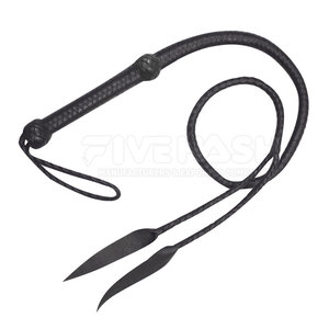 Fouet en cuir de vachette de qualité supérieure, cuir véritable durable, poignée robuste, design flexible, idéal pour l'entraînement, la pratique et l'utilisation en extérieur - Product Image 3