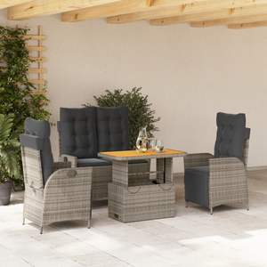 Conjunto de Comedor para Jardín en Gris - Product Image 1