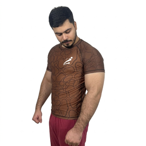 เสื้อผ้าชายหาดแห้งเร็วสำหรับผู้ชาย ยี่ห้อ TOP Men Athletic ผลิตจากโพลีเอสเตอร์ 100% เสื้อแรชการ์ดแขนยาวพิมพ์ลาย ระบายอากาศได้ดี ผลิตโดย Rush Gurads - Product Image 6