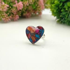 Anillo de Plata de Ley 925 con Forma de Corazón de Ostra Rosa, Joyería, Anillo de Promesa, Regalo para Ella - Product Image 2