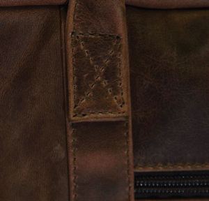 Monogrammed Full Grain Genuine Leather Foldable Multi-functional Duffle <b>Bag</b> Weekender Holdall with Customisable <b>Initials</b> - Product Image 4