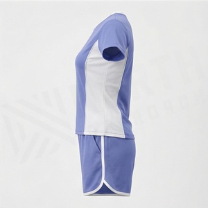 2 Piece High Quality Formal Solid Above Knee Home Wear Suit Short Sleeve T Shirt and Shorts <b>Twin</b> <b>Set</b> for Women - Product Image 3
