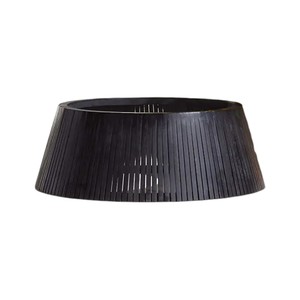 Collier de sapin de Noël en bois noir sur mesure, base de sapin en bois, couvre-support pour décoration de Noël, vente en gros - Product Image 2