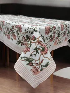 Premium Quality Cotton Blend Table Cover with Soft Durable <b>Tablecloth</b> for Daily Dining Holiday Parties and Family Gatherings Use - Product Image 3