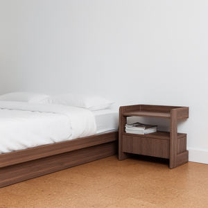 Mesa de Noche de Madera de Teca Real de Alta Calidad, 100% Madera Sólida, para Dormitorio y Muebles de Interior - Product Image 1
