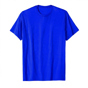 Camiseta Casual de Hombre, Cuello Redondo, Manga Corta, 100% Algodón, Corte Regular, Estilo Urbano, Color Rojo Sólido, Tejido Jersey Liso - Product Image 6