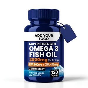 Private Label Omega 3 Softgel Capsules Fish Oil Dietary <b>Supplement</b> for Heart Brain Wellness OEM Manufacturing Export Quality - Product Image 1