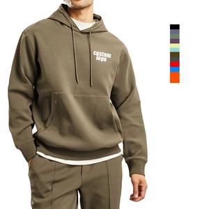 เสื้อฮู้ดดี้โอเวอร์ไซส์สองชั้น ผ้าฟลีซโพลีเอสเตอร์/คอตตอน ระบายอากาศได้ดี น้ำหนักเบา เป็นมิตรกับสิ่งแวดล้อม คุณภาพสูง สำหรับผู้ชาย - Product Image 1