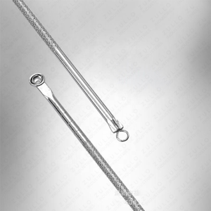 Extracteur professionnel de points noirs et de pores en acier inoxydable à double extrémité avec finition miroir argenté, 1 pièce - Product Image 3