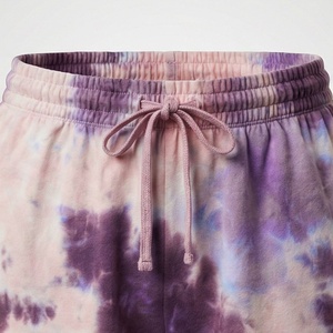 Women's 2 Piece <b>Tie</b> Dye Floral Shorts Set Short Sleeve Crew <b>Neck</b> Loose Fit Above Knee Casual Spring Summer Cotton Outfit - Product Image 5
