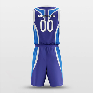 Ensemble de maillots de basket-ball en mesh imprimés par transfert thermique personnalisé, sans manches, col en V, séchage rapide, polyester, taille élastique, pour hommes adultes - Product Image 4